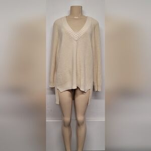 Express Knit High Low Sweater V Neck M